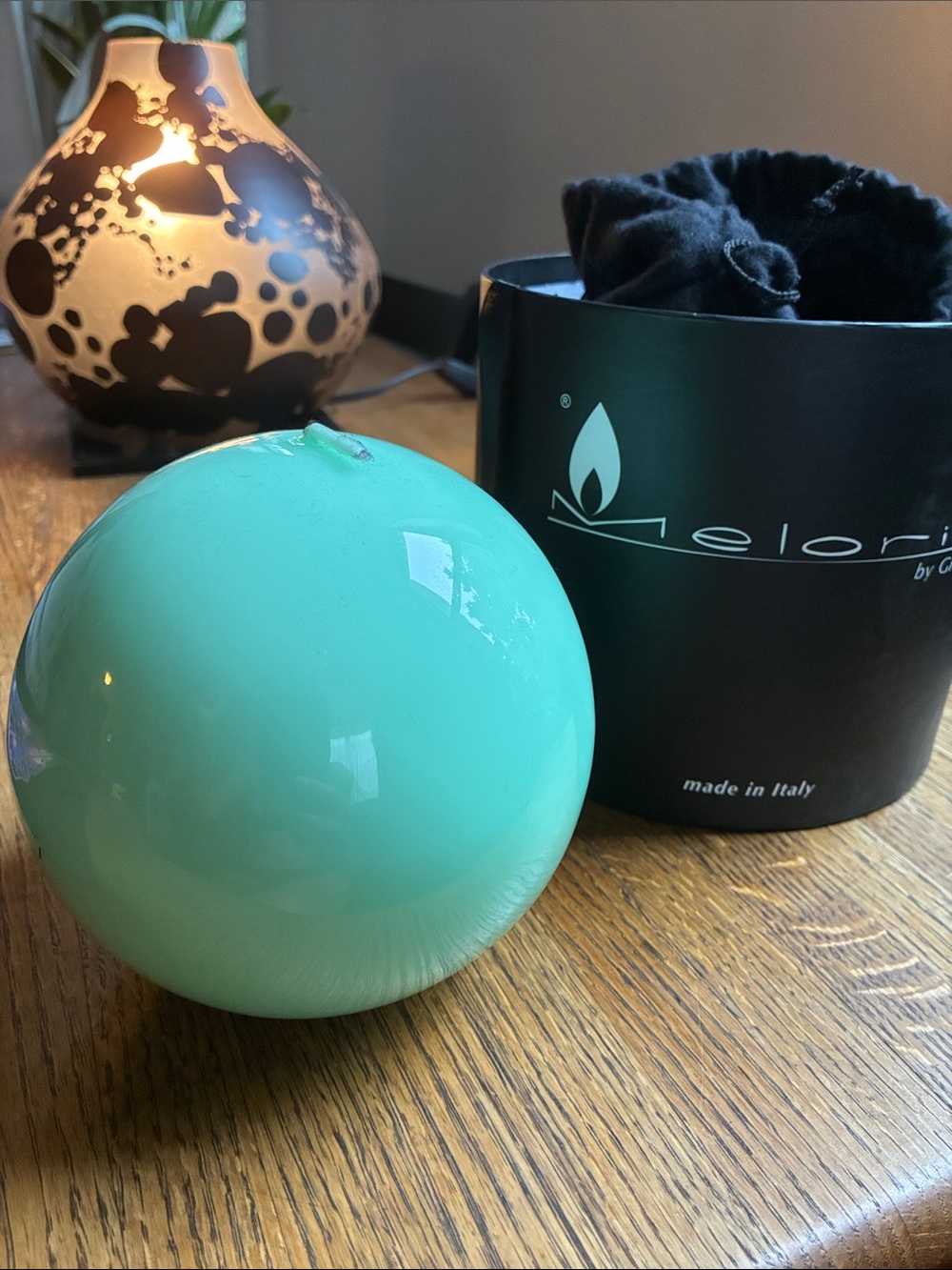 Mint Green Decorative Sphere Candle